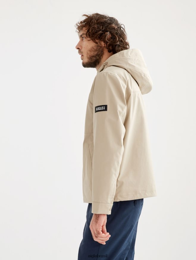 Aigle roupas parka curta gore-tex com capuz destacável vime eu homens RX2B88220