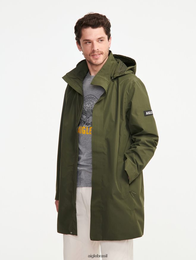 Aigle roupas parka gore-tex com capuz longo advogado homens RX2B88171