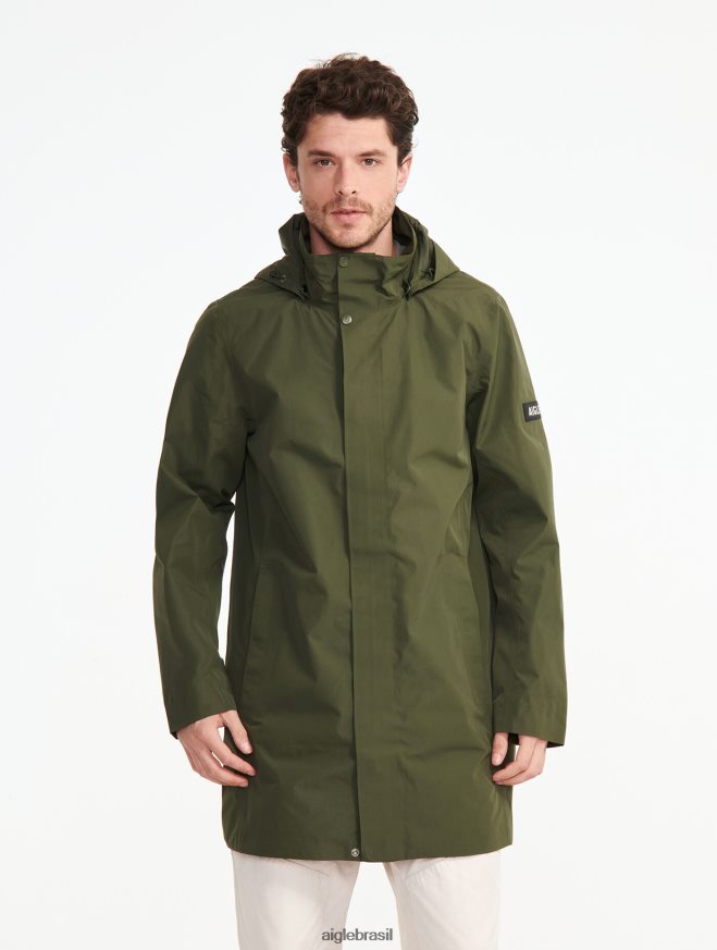 Aigle roupas parka gore-tex com capuz longo advogado homens RX2B88171