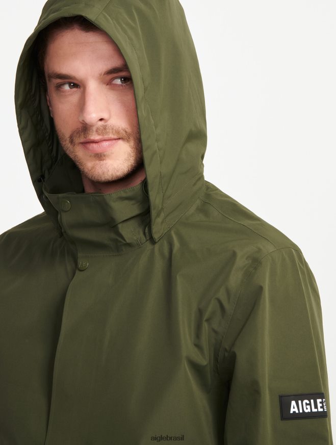 Aigle roupas parka gore-tex com capuz longo advogado homens RX2B88171