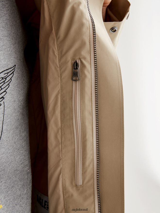 Aigle roupas parka gore-tex com capuz longo advogado homens RX2B88171