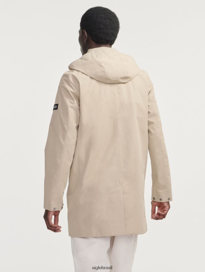 Aigle roupas parka gore-tex com capuz longo vime homens RX2B88203