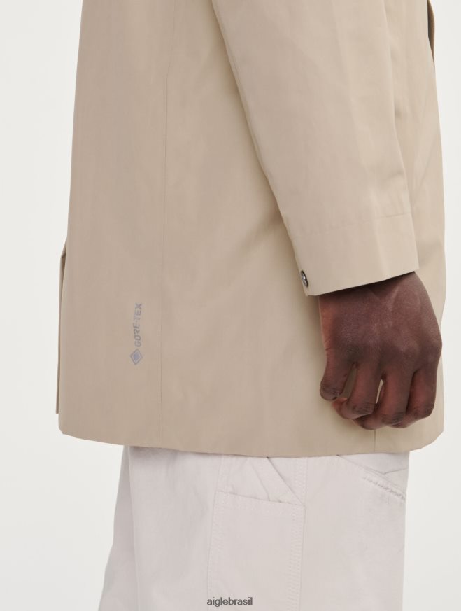 Aigle roupas parka gore-tex com capuz longo vime homens RX2B88203