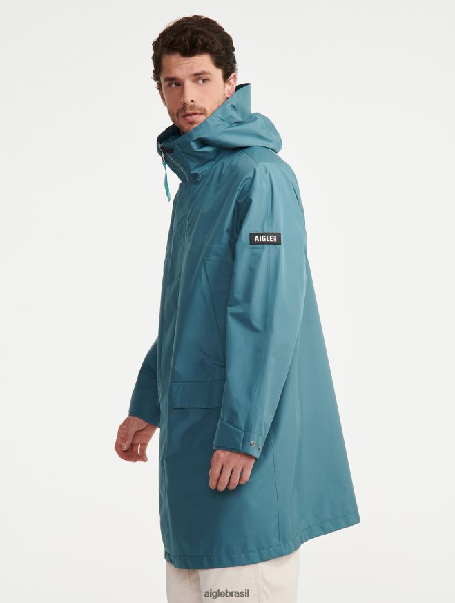 Aigle roupas parka longa gore-tex paclite com capuz duplo hidro homens RX2B88193