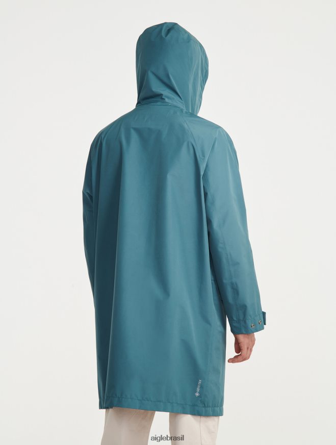 Aigle roupas parka longa gore-tex paclite com capuz duplo hidro homens RX2B88193