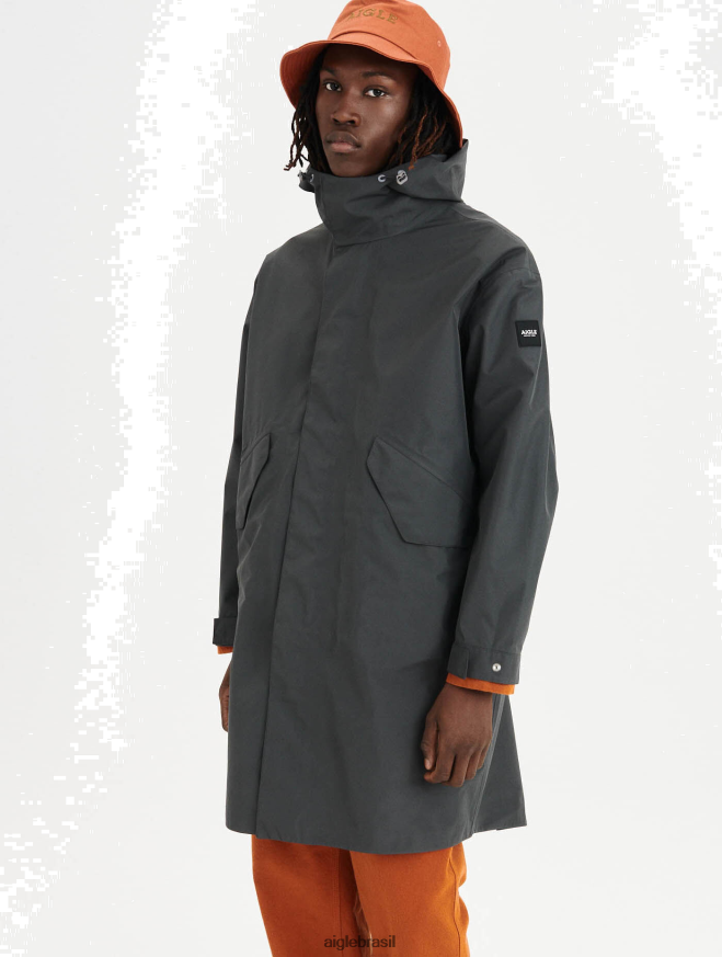 Aigle roupas parka rabo de peixe gore-tex carvão homens RX2B88173