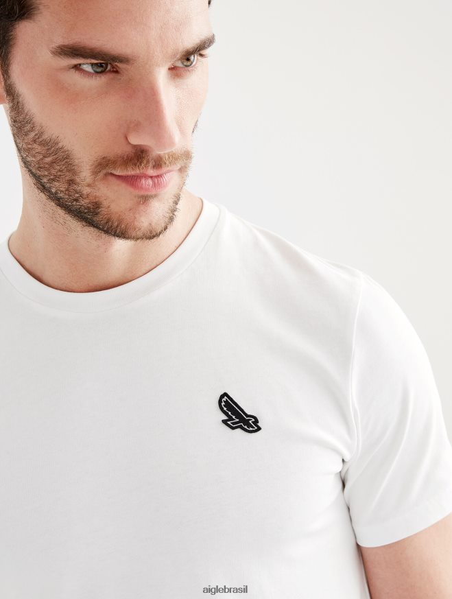 Aigle roupas camiseta com gola redonda branco homens RX2B88138