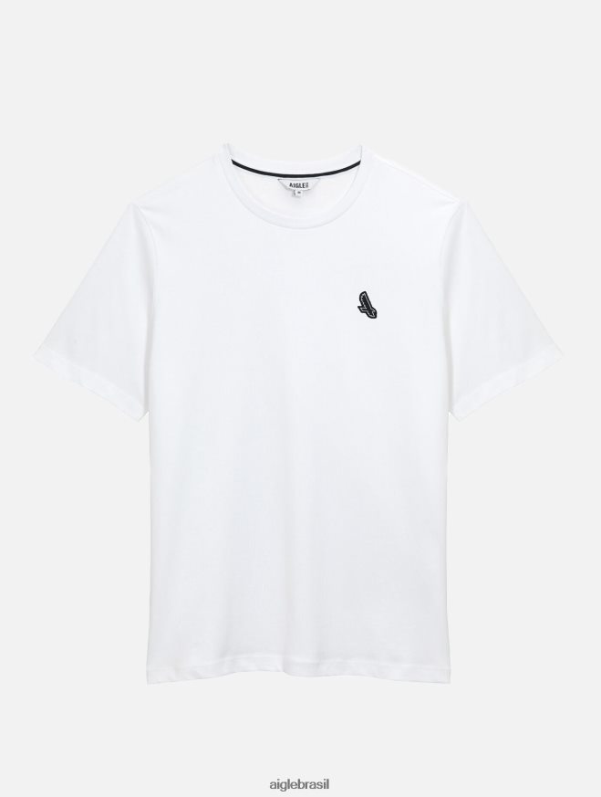 Aigle roupas camiseta com gola redonda branco homens RX2B88138