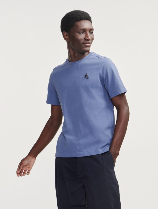 Aigle roupas camiseta com gola redonda marais homens RX2B8824