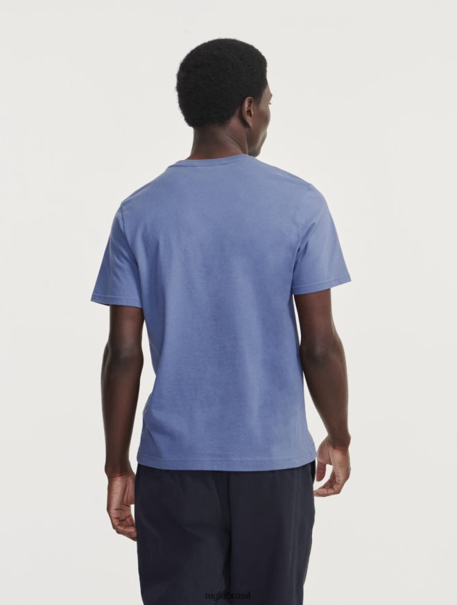 Aigle roupas camiseta com gola redonda marais homens RX2B8824