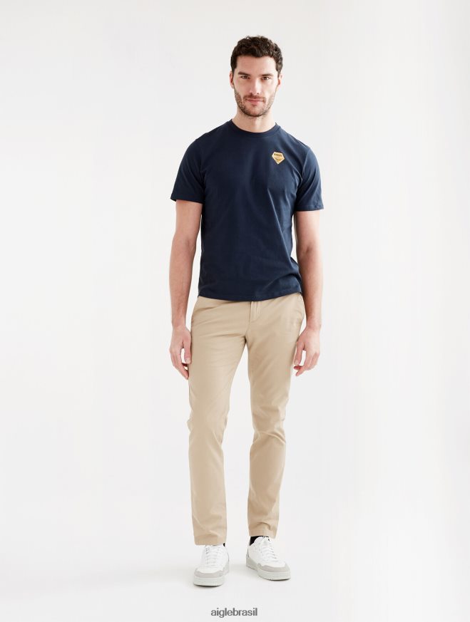 Aigle roupas camiseta estampada com gola redonda Império homens RX2B88133