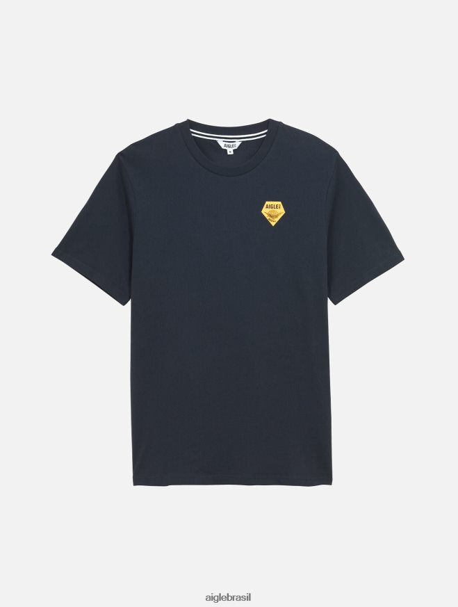 Aigle roupas camiseta estampada com gola redonda Império homens RX2B88133