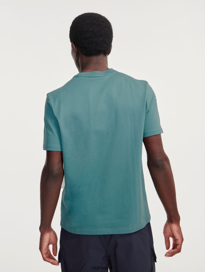 Aigle roupas camiseta piratex estampada com gola redonda hidro homens RX2B8870