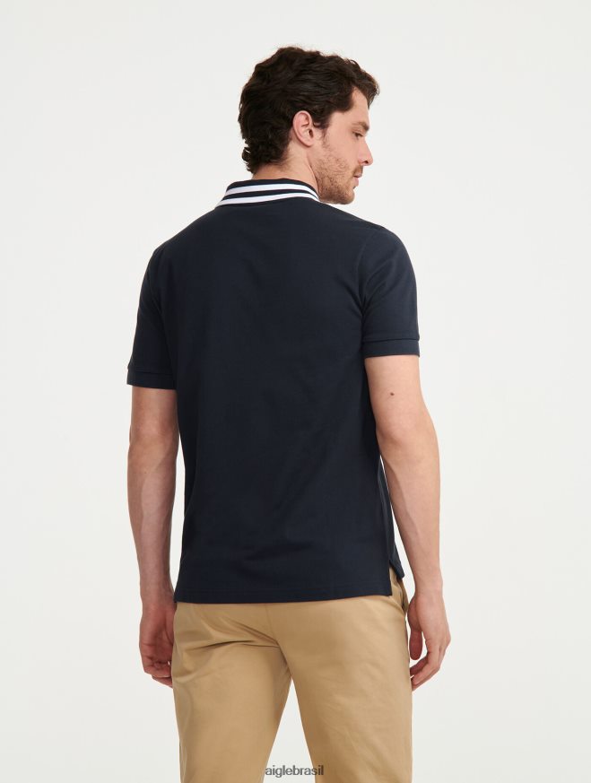 Aigle roupas polo manga curta com gola dupla Império homens RX2B882