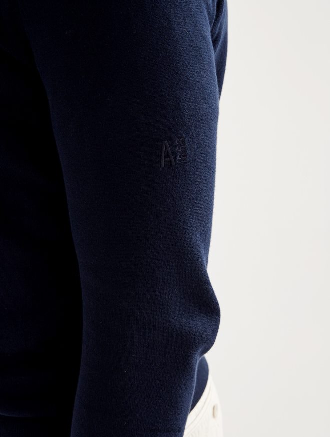 Aigle roupas suéter de gola alta com meio zíper e calibre fino Império homens RX2B8830