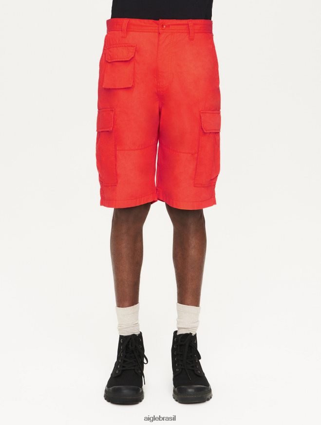 Aigle roupas shorts cargo de algodão orgânico poivron homens RX2B88110