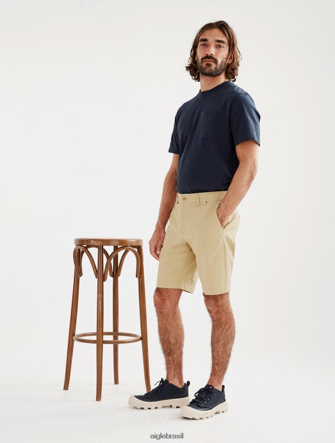 Aigle roupas shorts chino vime homens RX2B8865