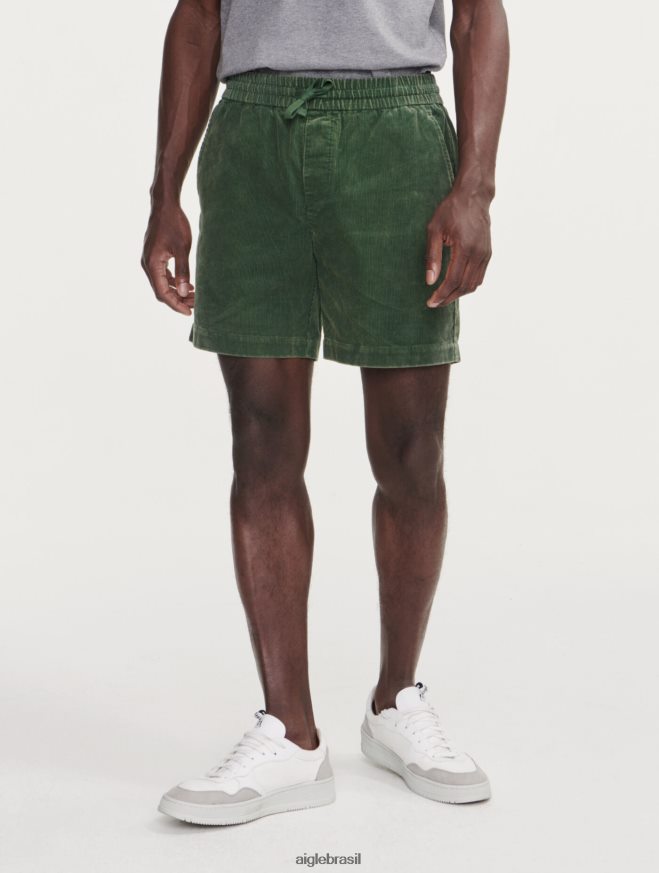 Aigle roupas shorts de veludo cotelê botânico homens RX2B88116