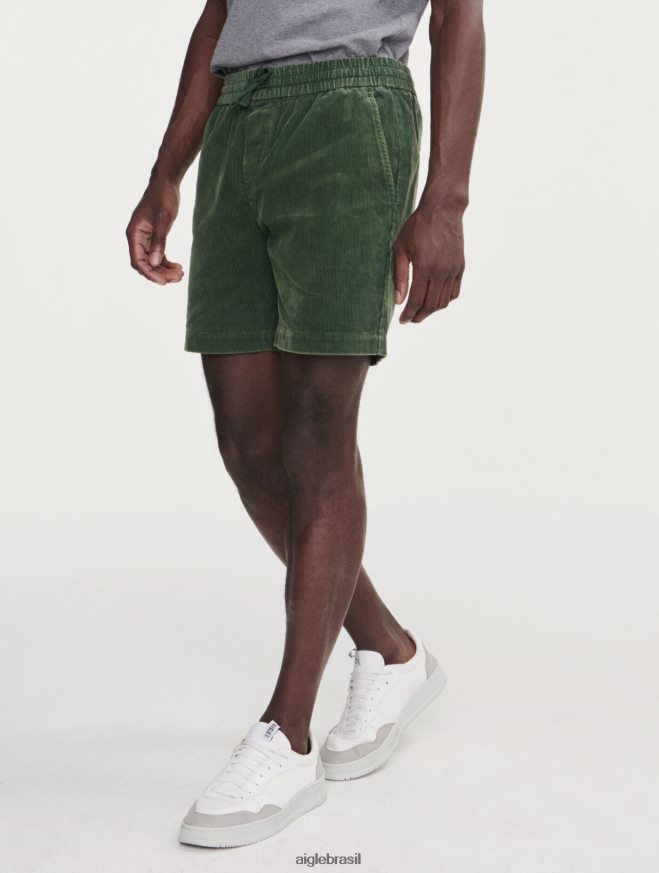 Aigle roupas shorts de veludo cotelê botânico homens RX2B88116