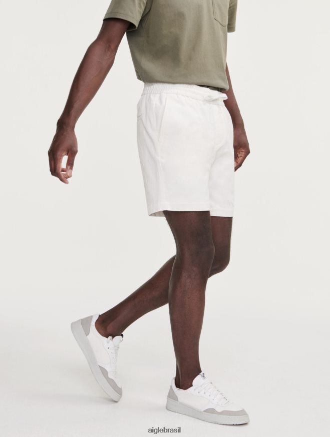 Aigle roupas shorts de veludo cotelê leite homens RX2B8811