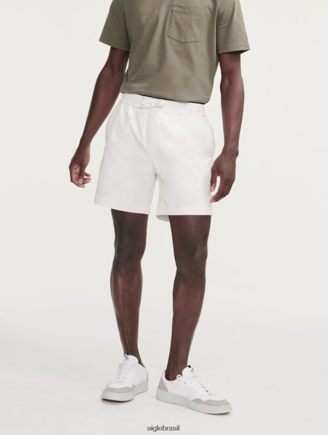 Aigle roupas shorts de veludo cotelê leite homens RX2B8811