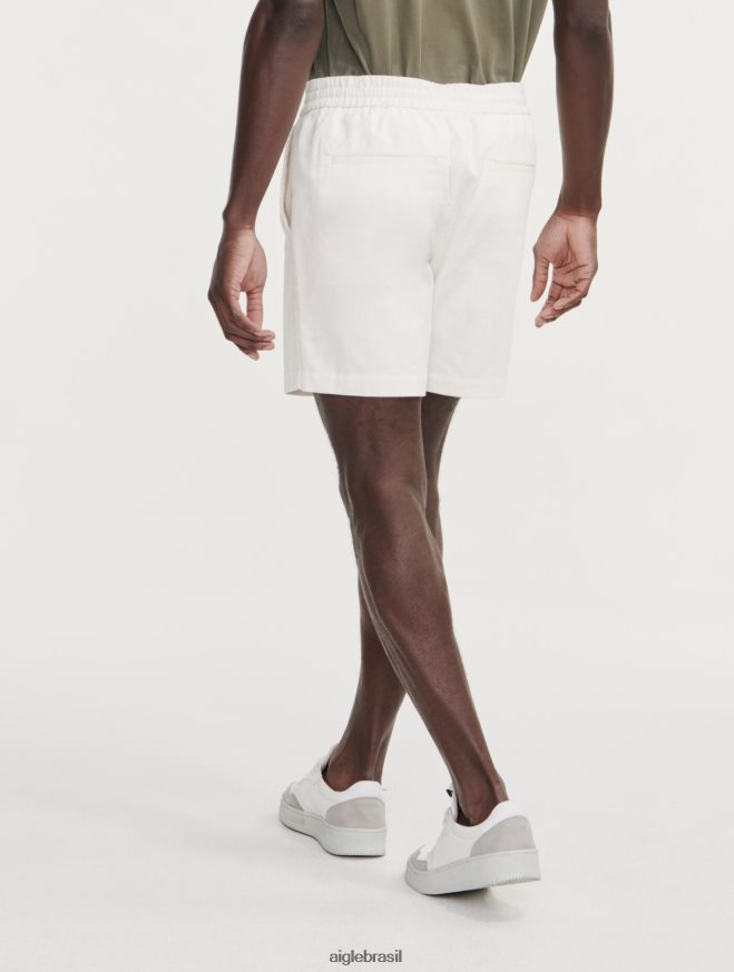 Aigle roupas shorts de veludo cotelê leite homens RX2B8811