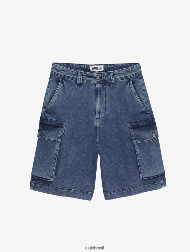 Aigle roupas shorts jeans alvejante claro para jeans homens RX2B88128