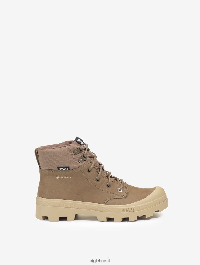 Aigle sapato o icônico sapato de caminhada em couro gore-tex castanha homens RX2B88271