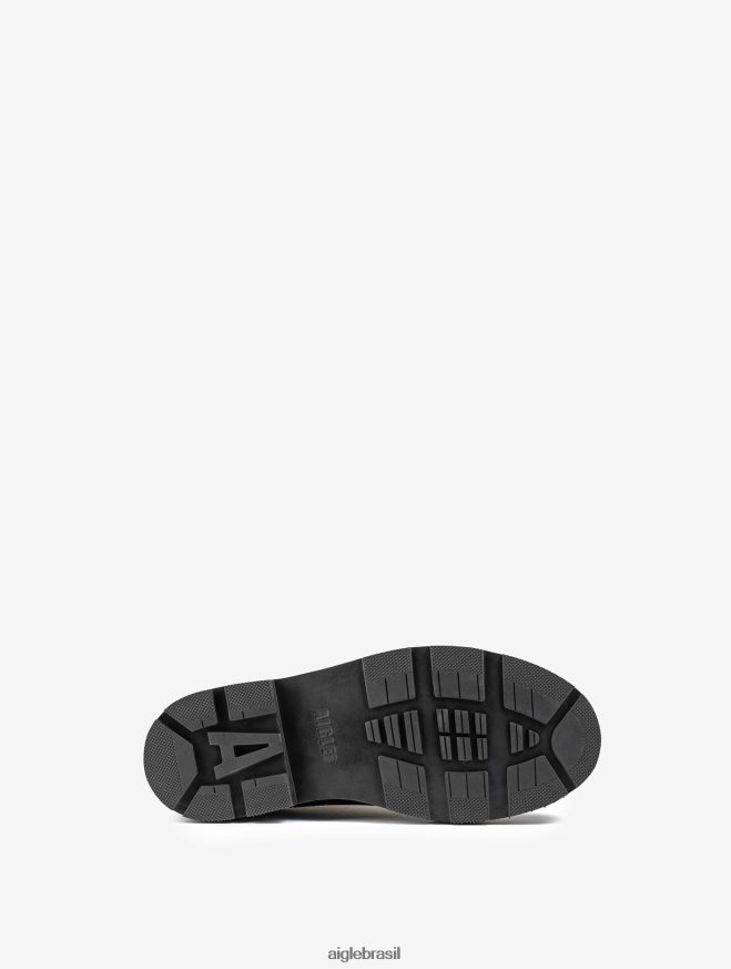 Aigle sapato o sapato derby de couro com costura norueguesa preto homens RX2B88305