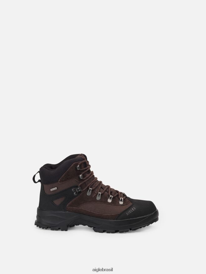 Aigle sapato o sapato mtd e respirável de corte alto marrom escuro homens RX2B88328