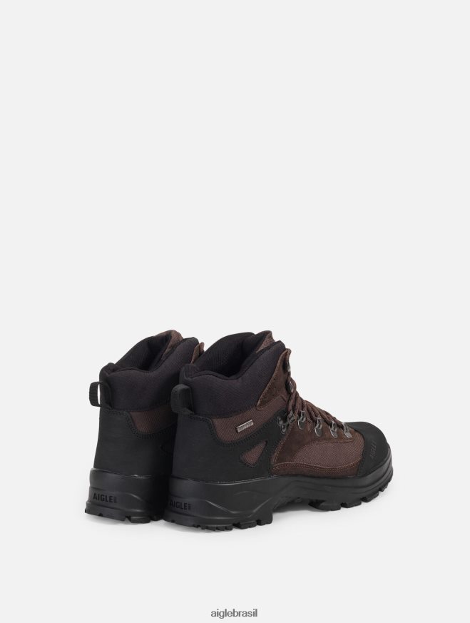 Aigle sapato o sapato mtd e respirável de corte alto marrom escuro homens RX2B88328