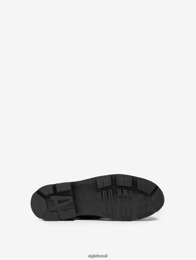 Aigle sapato sapatos de barco de couro em nossa icônica sola atemporal preto homens RX2B88322