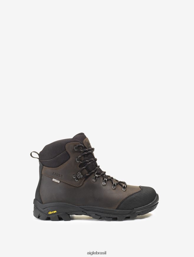 Aigle sapato sapatos de cano alto impermeáveis ​​vibram marrom escuro homens RX2B88273