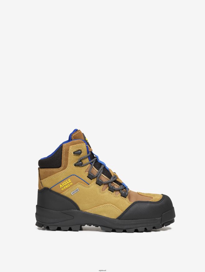 Aigle sapato sapatos de segurança de couro impermeáveis ​​e respiráveis camelo homens RX2B88286