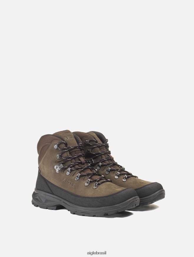 Aigle sapato sapatos gore-tex de cano alto com biqueira de 360 ​​graus marrom escuro homens RX2B88276