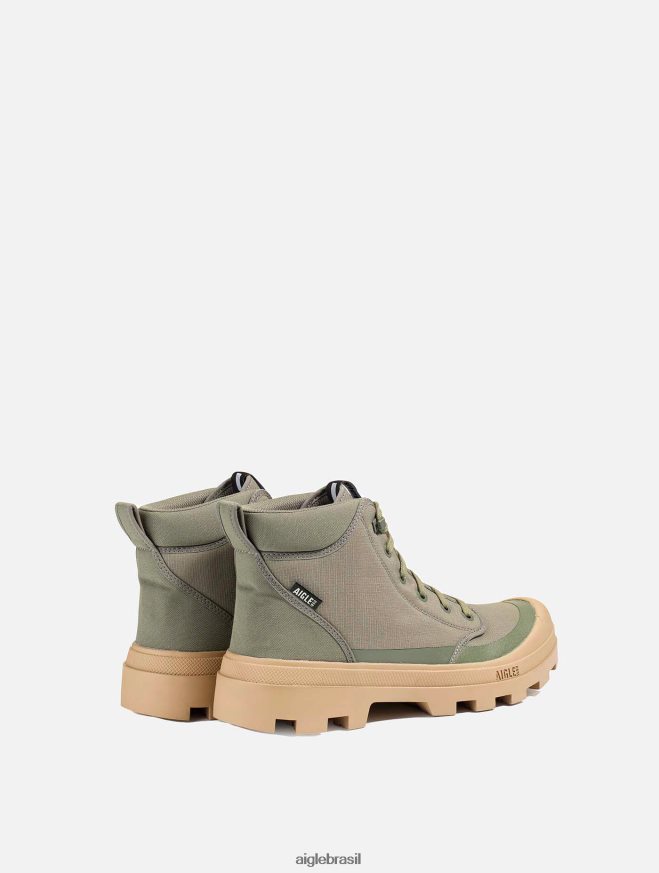 Aigle sapato o icônico sapato de caminhada feito de poliéster reciclado caqui homens RX2B88257