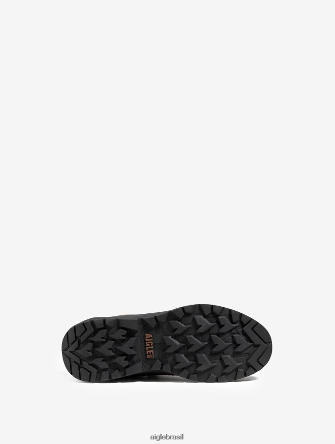 Aigle sapato o sapato de caminhada ultraleve com membrana impermeável marrom escuro homens RX2B88260