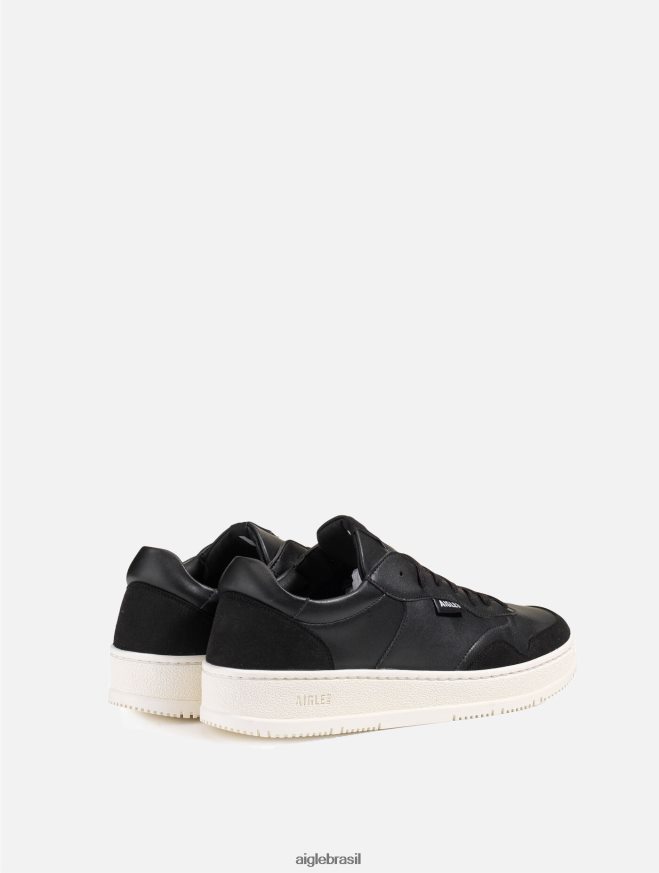 Aigle sapato o tênis de couro sustentável preto homens RX2B88290