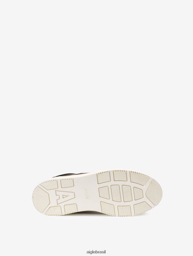 Aigle sapato o tênis de couro sustentável preto homens RX2B88290