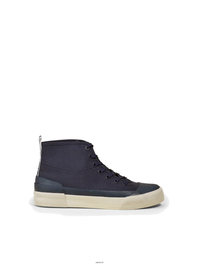 Aigle sapato o tênis ecológico de lona e borracha marinho homens RX2B88295