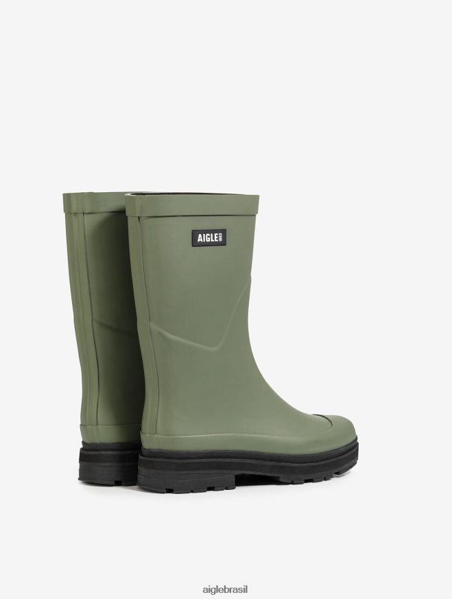 Aigle botas bota de chuva híbrida no tornozelo para um estilo imbatível olivina mulheres RX2B88533