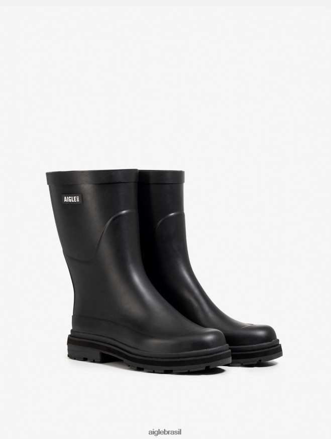 Aigle botas bota de chuva híbrida no tornozelo para um estilo imbatível preto mulheres RX2B88524