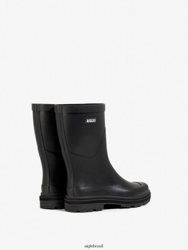 Aigle botas bota de chuva híbrida no tornozelo para um estilo imbatível preto mulheres RX2B88524