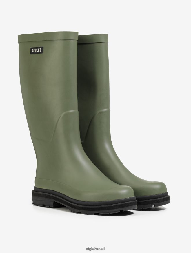 Aigle botas bota de chuva híbrida para estilo imbatível olivina mulheres RX2B88549