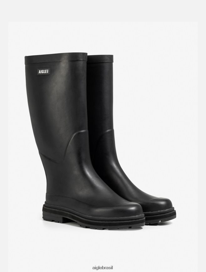 Aigle botas bota de chuva híbrida para estilo imbatível preto mulheres RX2B88522