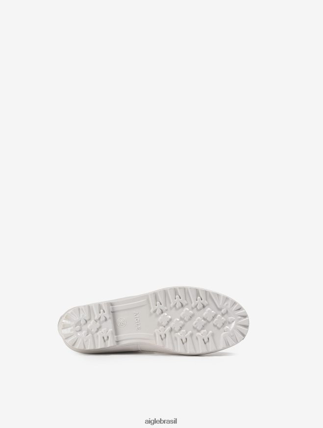 Aigle botas bota de chuva patenteada no tornozelo zibelina mulheres RX2B88626