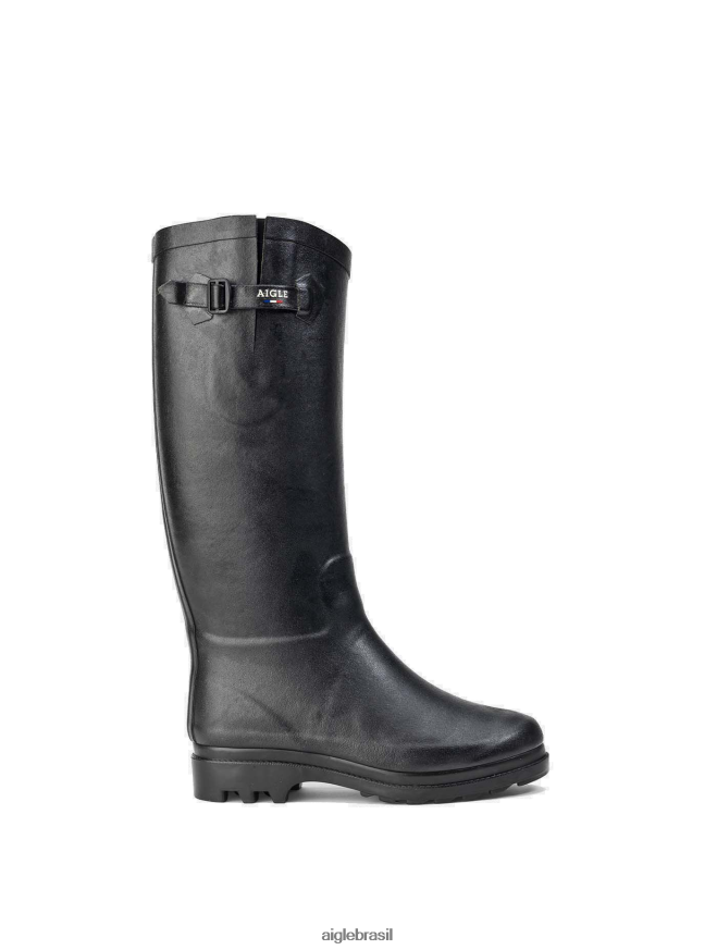 Aigle botas botas de chuva boyfriend forradas de pele feitas na França preto mulheres RX2B88607