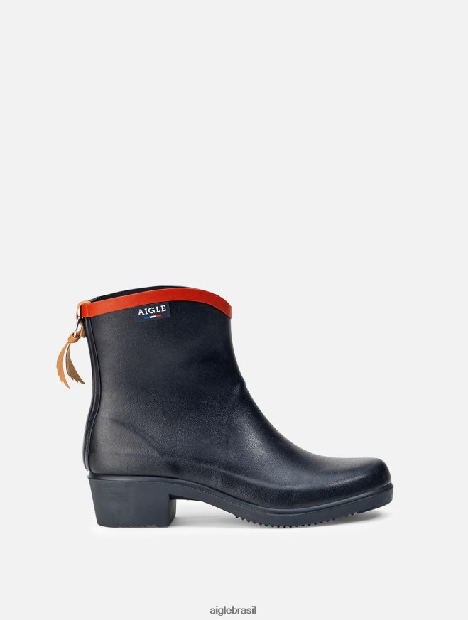 Aigle botas botas de chuva versáteis feitas na França marinho/rouge mulheres RX2B88704