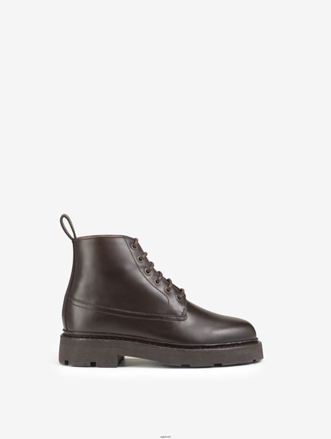 Aigle botas a bota de couro com costura norueguesa bourbon mulheres RX2B88570