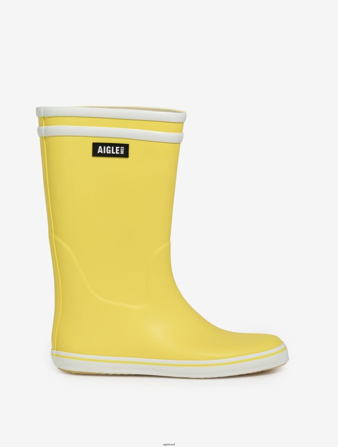 Aigle botas bota de praia icônica amarelo/branco mulheres RX2B88512